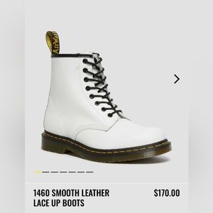 1460 Smooth Leather Lace up Boots Doc Martens. New condition, size 8 and wide.